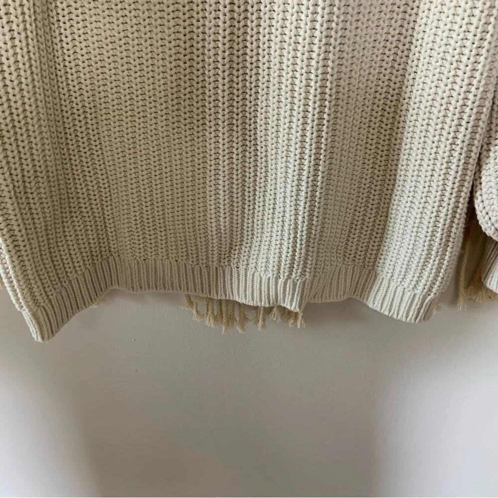 AERIE Women's Cable Knit Cozy Sweater Cream Size Small